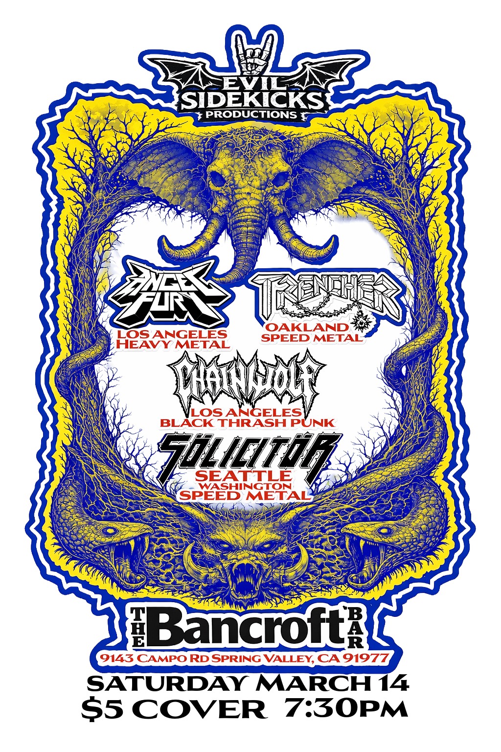 Solicitor / Trencher / Chainwolf / Angel Fury flyer