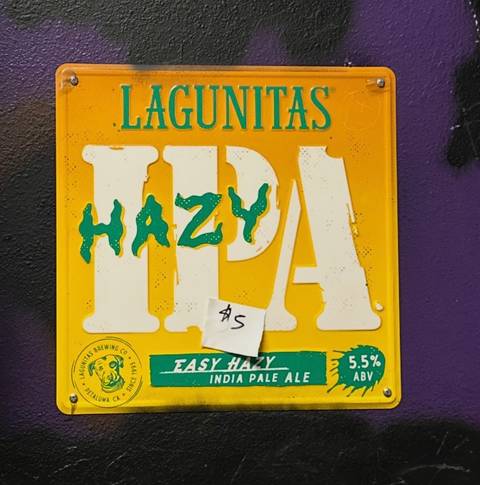Lagunitas Hazy IPA metal sign