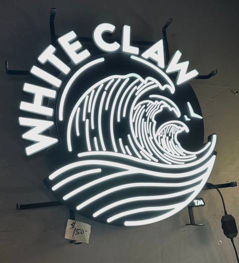 White Claw LED sign